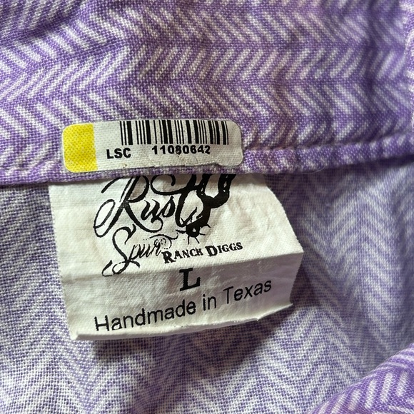 RUSTY SPUR RANCH DIGGS CUSTOM MADE GIRLS WESTERN COWGIRL PEARL SNAP SHIRT LARGE - Picture 6 of 7